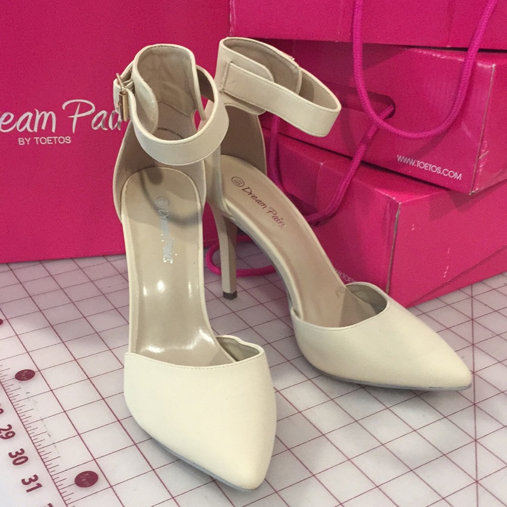 Homecoming nude nubuck ankle strap sandal